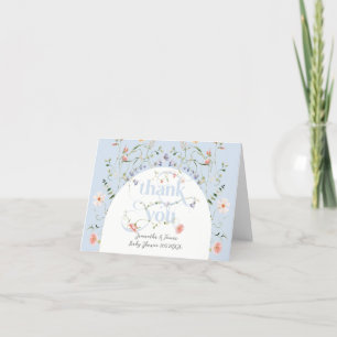 Baby Bloom Wildblume Blue Baby Dusche Dankeskarte