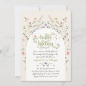Baby Bloom Wildblume Gender Neutral Baby Dusche Einladung (Vorderseite)