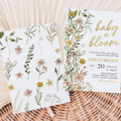 Baby Bloom Wildblume Spring Baby Dusche Einladung