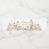 Baby Bloom Wildblume Spring Wasserflaschenetikett (Einzelnes Label)