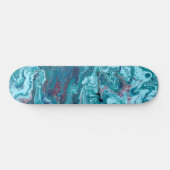 Baby Blue 1 Cooles Acryl Abstrakt Skateboard Deck (Horizontal)