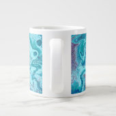 Baby Blue 2 Blähblau Abstrakte Tasse (Rückseite)