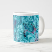 Baby Blue 2 Blähblau Abstrakte Tasse (Vorderseite Rechts)