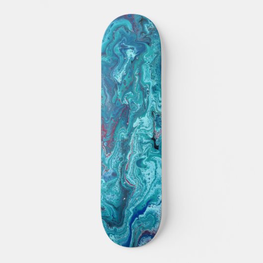 Baby Blue 2 Blue Acrylic Abstrakt Skateboard Deck (Vorderseite)