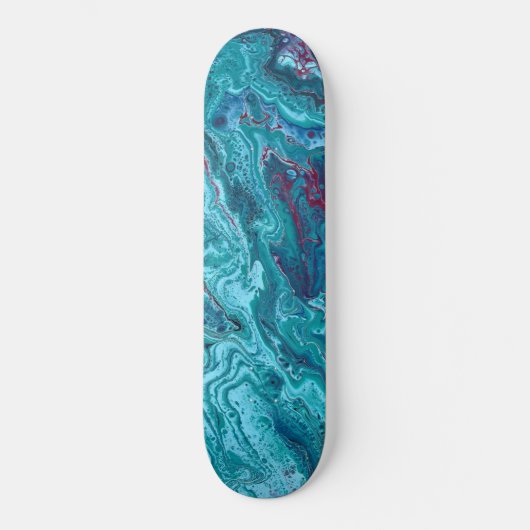Baby Blue 3 Dynamic Abstrakt Skateboard Deck (Vorderseite)