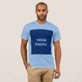 Baby Blue Add Your Image Foto Picture Logo T-Shirt (Vorne ganz)