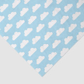 Baby Blue and White Cloud Tissue Paper Seidenpapier (Ausschnitt)