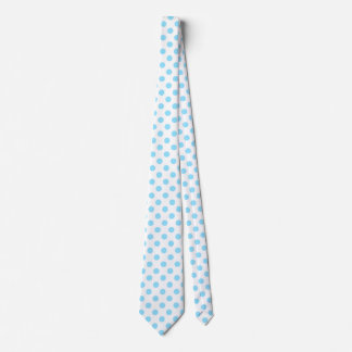 Baby blue and white polka dots krawatte