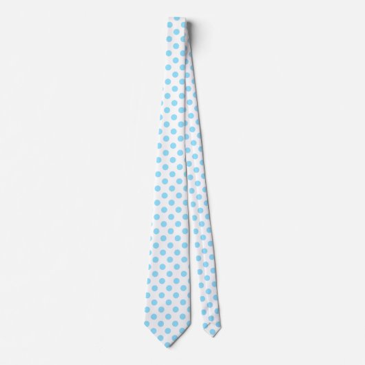 Baby blue and white polka dots krawatte (Vorderseite)