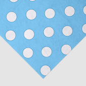 Baby Blue and white polka dots Seidenpapier (Ausschnitt)