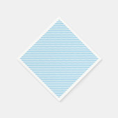 Baby Blue and White Small Diagonal Stripes Paper Serviette (Ecke)