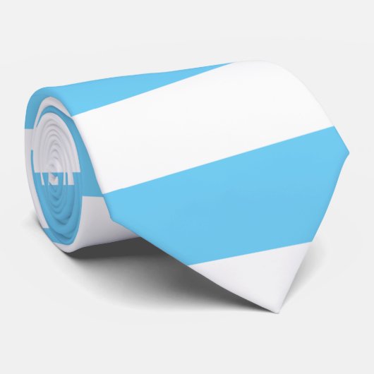 Baby Blue and White Stripe Krawatte (Gerollt)