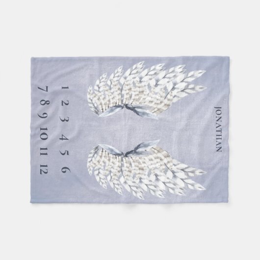 Baby Blue Angel Flüge Monatlicher Meilenstein Fleecedecke (Vorderseite (Horizontal))