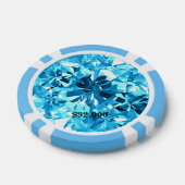 Baby Blue Aquamarine Gem Stone Poker Chip (Einzeln)