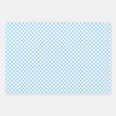 Baby Blue auf Weiß verschiedene Größen Polka Dots Geschenkpapier Set (Vorderseite 3)