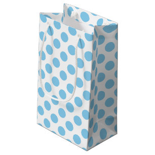 Baby Blue auf weiße große Polka Dots Kleine Geschenktüte