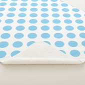 Baby Blue auf weiße große Polka Dots Sherpadecke (3/4)