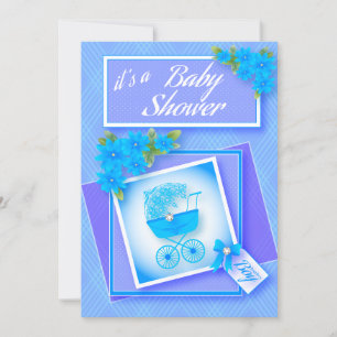 Baby Blue   Baby Boy Dusche Party Einladung