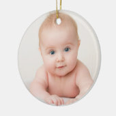 Baby Blue Baby Boy Foto Keramik Ornament (Links)