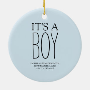 Baby Blue Baby Boy Foto Keramik Ornament