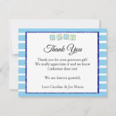 Baby Blue Baby Dusche Danke Karte (Vorderseite)