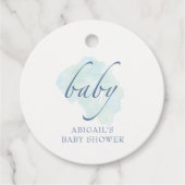Baby Blue, Baby Dusche Geschenkanhänger (Vorderseite)