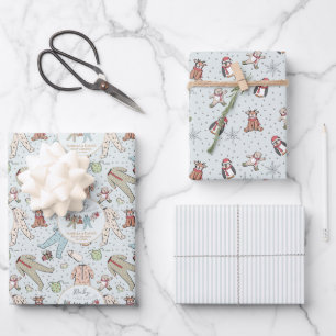 Baby Blue Baby seine kalte Außendusche Geschenkpapier Set