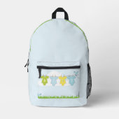 Baby Blue Backpack Bedruckter Rucksack (Vorderseite)