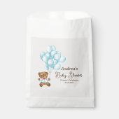 Baby Blue Bear Baby Dusche Fevor Taschen Geschenktütchen (Vorderseite)