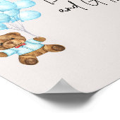 Baby Blue Bear Babydusche Bücher & Geschenke Poster (Ecke)