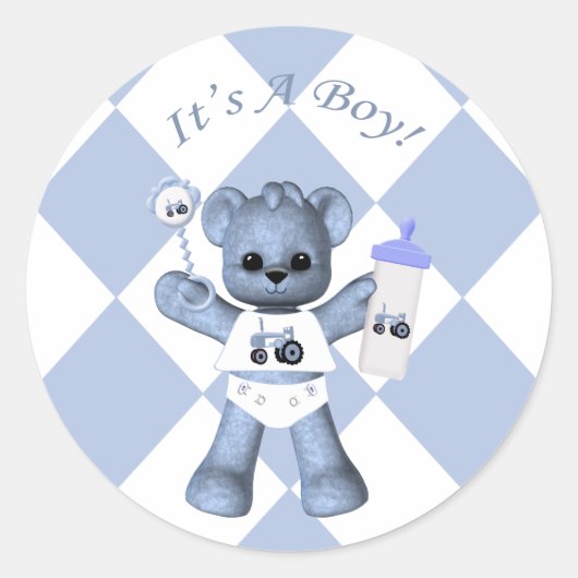 Baby Blue Bear und Blue Traktor Stickers (Vorderseite)