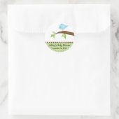 Baby Blue Bird Baby Shocker Runder Aufkleber (Tasche)