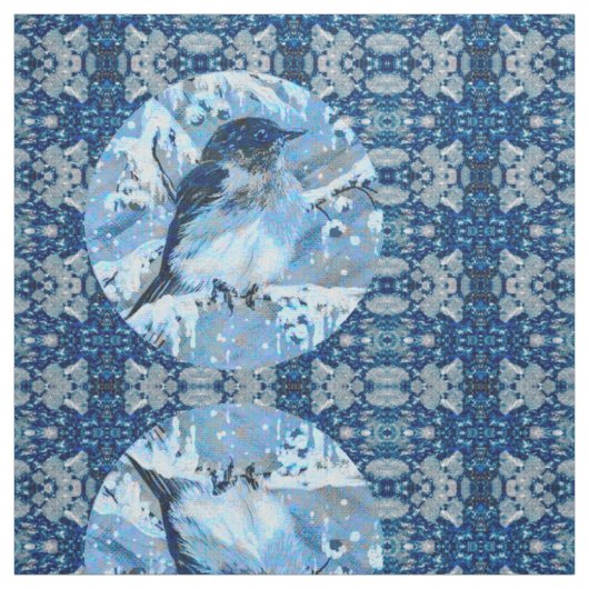 Baby Blue Bird Fabric Stoff (Muster)
