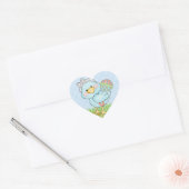 Baby Blue Bird Herz-Aufkleber (Umschlag)