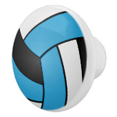 Baby Blue, Black and White Volleyball Keramikknauf (Rechts)
