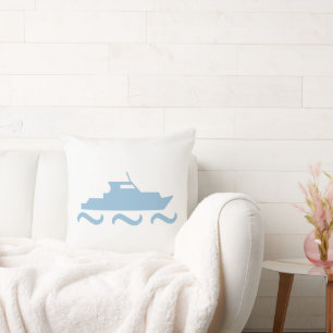 Baby Blue Boat Kissen