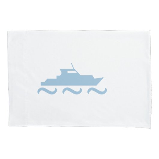 Baby Blue Boat Kissenbezug (Vorderseite)