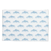 Baby Blue Boat Kissenbezug (Rückseite-Links)