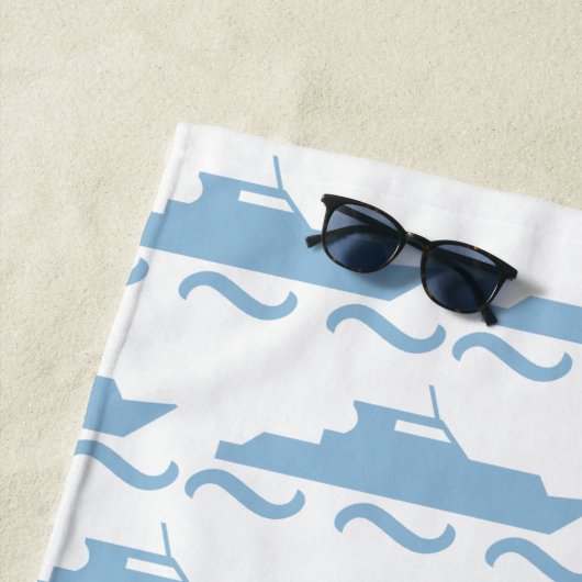 Baby Blue Boat Strandtuch (Beispiel)