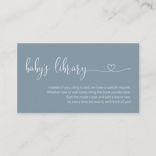 Baby Blue Book Request - Baby Shower Einladung (Vorderseite)