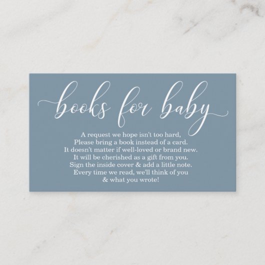Baby Blue Book Request - Baby Shower Einladung (Vorderseite)