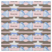 Baby Blue Bow Abzeichen in stilvollen Farben Stoff (Muster)