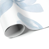 Baby Blue Bow Wrapping Paper Geschenkpapier (Rolleneckpunkt)