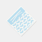 Baby Blue, Boy Baby Feet Serviette (Ecke)