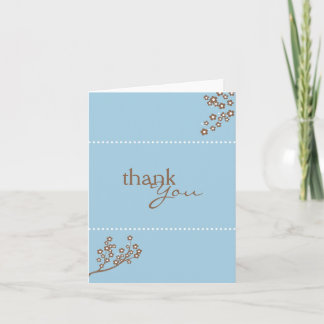 Baby Blue Branch Design Dankeschön Card Dankeskarte