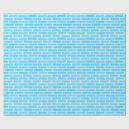 Baby Blue Bricks Geschenkpapier (Flach)