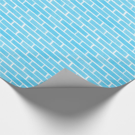 Baby Blue Bricks Geschenkpapier (Ecke)