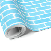 Baby Blue Bricks Geschenkpapier (Rolleneckpunkt)