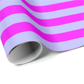 Baby Blue Bright Pink Stripe Muster Geschenkpapier (Rolleneckpunkt)