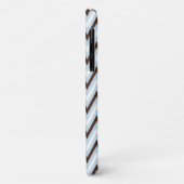 Baby Blue Brown Zickzack mit Monogram Case-Mate iPhone Hülle (Hinten/Links)